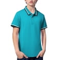 thumbnail image 4 of UACY Boys Polo Shirts Short Sleeve Vintage Knit Golf Shirts School Uniform Shirt Kids Casual Tee Tops, 4 of 9