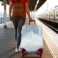 thumbnail image 3 of Stretch Luggage Cover XL(29-32in)– Elastic Travel Suitcase Protector with Handle Openings & Bottom Closure, Washable Polyester Spandex Suitcases Cover, Abstract Marble Print, 3 of 5