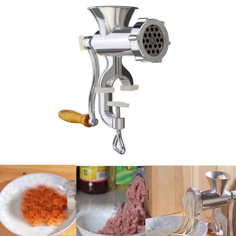 Hachoir à Viande Manuel Avec 3 Tubes à Saucisses – En Alluminium – Pour Cuisine Maison, Restaurant