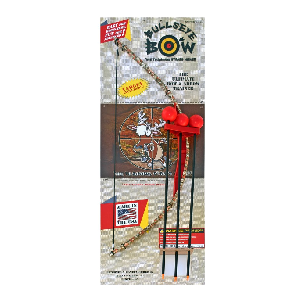 Bullseye Bow Indoor/Outdoor Toy Bow & Arrow Set (Soft & Safe) Red