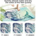thumbnail image 3 of Mermaid Diatomaceous Earth Bath Mat Rug-Rubber Non Slip Quick Dry Super Absorbent Thin Bathroom Rugs Fit Under Door Shower Rug for in Front of Bathtub,Shower Room,Sink ( 17" L x 27" W Rectangle), 3 of 5