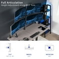 thumbnail image 3 of VIVO Telescoping Quad Ultra Wide 27" to 38" Monitor Heavy Duty Desk Mount Stand, 3 of 8