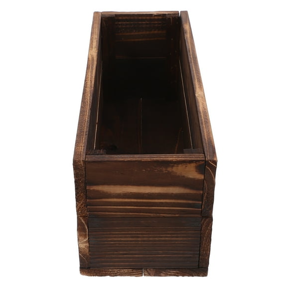 Window Box Planter Rectangular Plastic Vegetable Planters For Windowsill Patio Garden Balcony Porch Flower Box Wooden Centerpieces