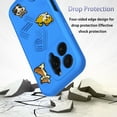 thumbnail image 4 of Compatible for iPhone 16 Pro Cartoon Case, Cute 3D Cartoon Pattern Case Flexible Soft Silicone Case TPU Shockproof Protective Kids Girls Boys Men Women Case for iPhone 16 Pro, Blue, 4 of 8