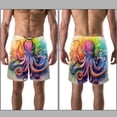 thumbnail image 3 of luoweisi Men's Beach Shorts Quick Dry Swim Trunks with Mesh Lining Octopus S, 3 of 5