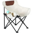thumbnail image 2 of Camping Stool Small Retractable Folding Chair Foot Rest Stainless Steel Compact Lightweight Backpacking Stool With Carry Bag 12.6x12.6x13.8 Inches, 2 of 5
