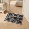 thumbnail image 2 of ODIKA 2'x3' Ultra-Soft Accent Mat, Music Notes Rock Grunge Hip Vintage Distressed Border Guitar Flowing Dynamic None Washable, Bare feet friendly, Easy Care Indoor rug for Bedside, Footrest, 2 of 7