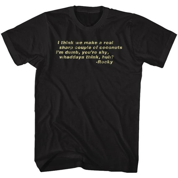 Rocky Thought Black Adult T-Shirt Xlt