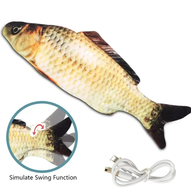 New Cat Toy Electric Fish Will Jump and Move To Sleep Fake Fish Electric Pat Fish Toy Fish E
