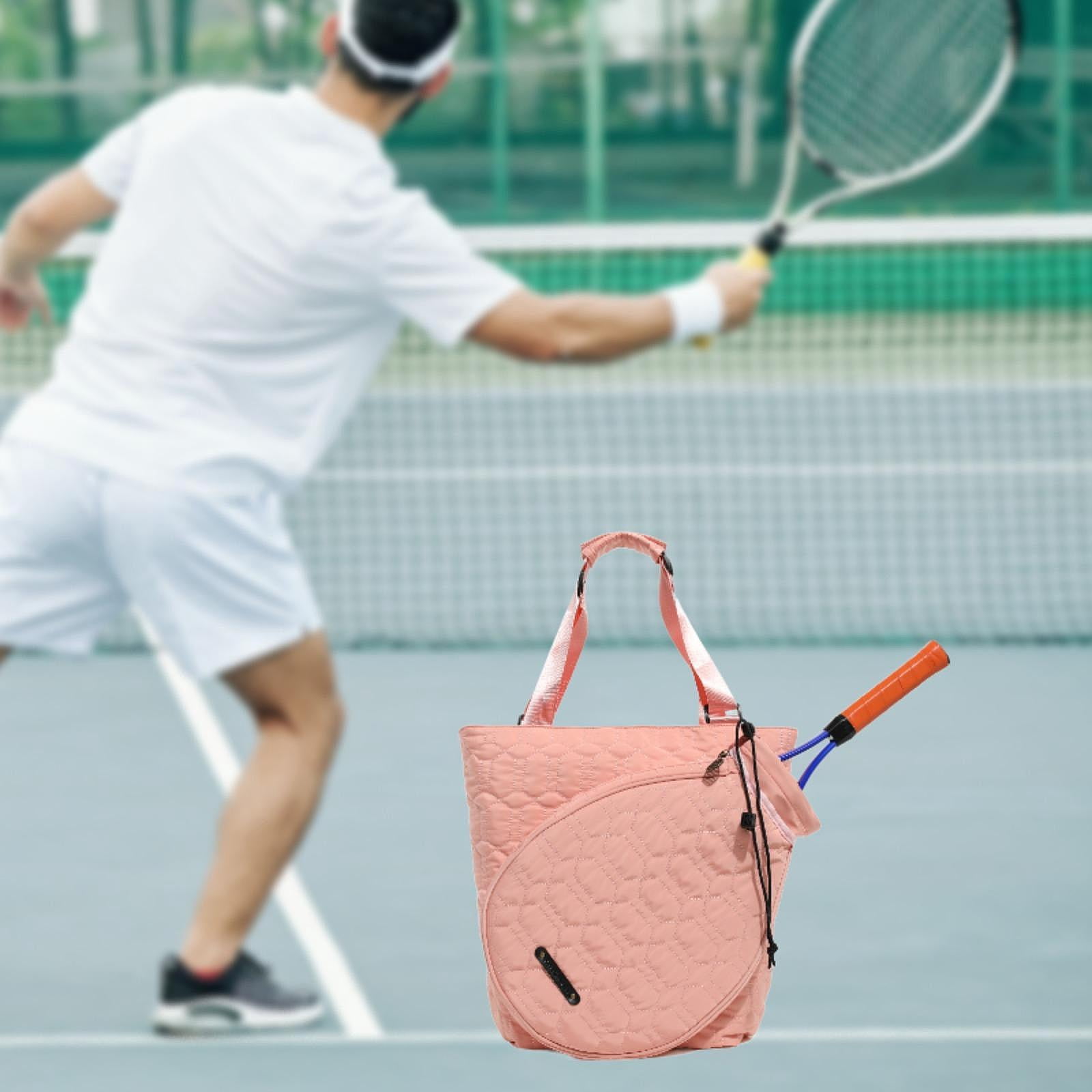 GARENDE Tennis Tote Bag Carrying Bag Pickleball Racket Bag Women Men Players Handbag Pink Red