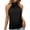 Black, variant on Ladies Tops and Blouses Fashion Tops Casual Top High Neck Sleeveless Tshirt Beach Vacation Loose Fit Shirt on Sale