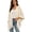 Beige, variant on Fewfanhot Women Lace Open Front Hollow Knit Fringe Poncho Shawl, Three Quarter Sleeve Lightweight Layering Wrap Cover Up