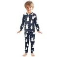 thumbnail image 3 of Rabbit Star Pattern Cotton Pajamas 2 Piece Set Sleepwear Soft and Comfortable Homewear Nightwear, 3 of 7
