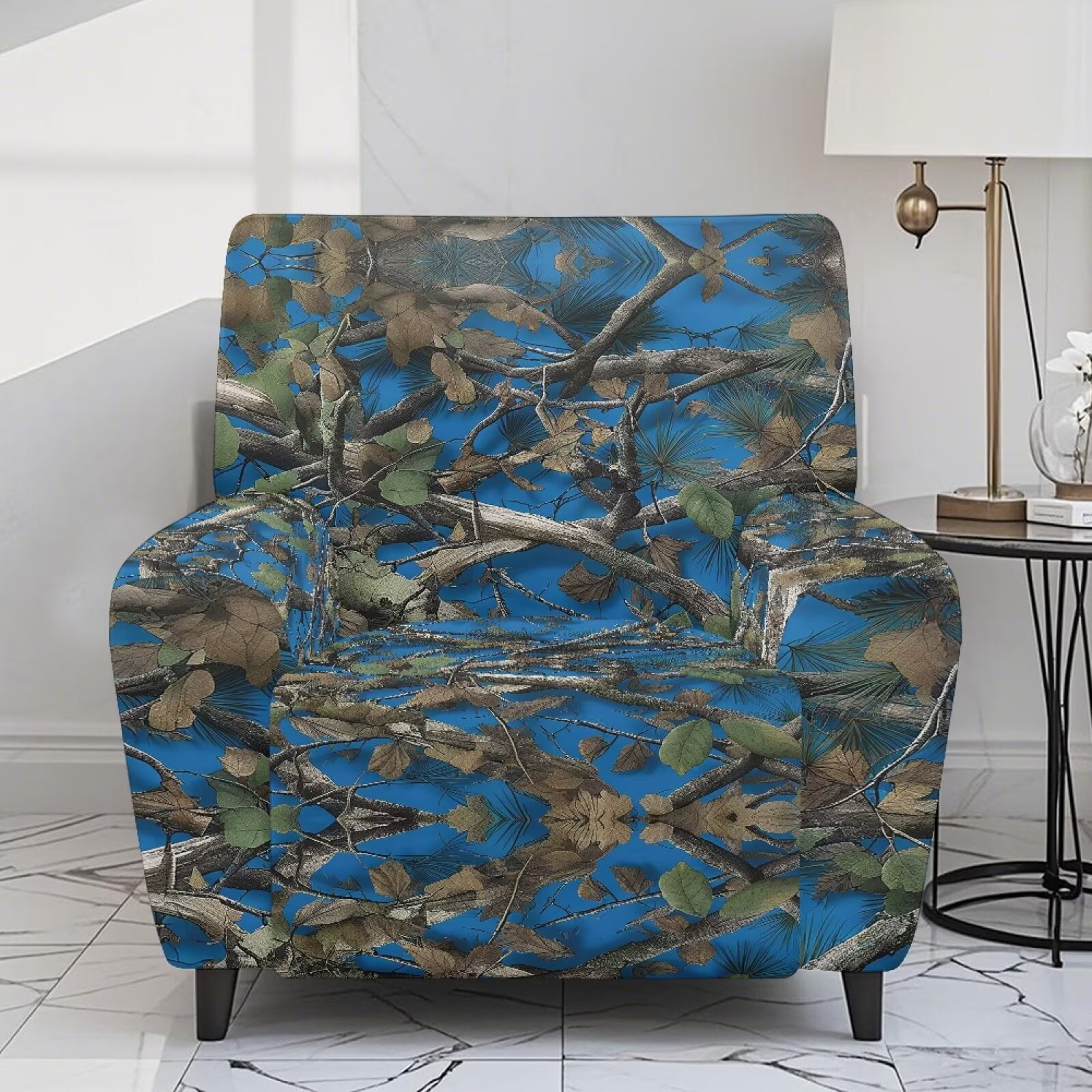 Yuyamidu Camo Lazy Boy Recliner Covers 4 Piece Hunting Recliner Sofa Slipcovers with Pocket Washable Soft Lazyboy Cover for Recliners Chair Home Decor Gift for Holiday