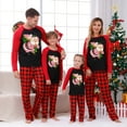 thumbnail image 4 of Onlypjs Family Matching Christmas Pajamas – Black Tops with Red Sleeves & Festive Holiday Prints, Black and Red Plaid Pants for Women, Men, Couples, 4 of 4