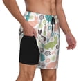 thumbnail image 2 of Yiaed Easter Rabbit Print Mens Swim Trunks Bathing Suit Compression Liner Beach Swim Shorts Swimwear Quick Dry Zipper Pocket No-Chafing Board Short-3X-Large, 2 of 6