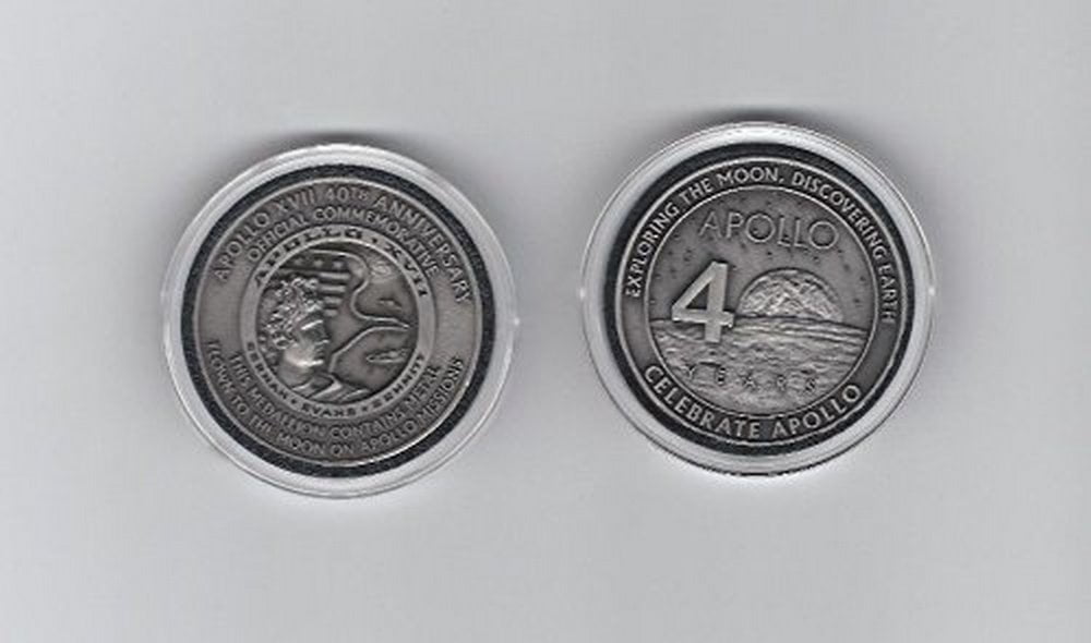 Apollo 15 40th Anniversary Medallion Contains Metal Flown to the Moon on Apollo