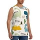 thumbnail image 2 of Fotbe Childish Dinosaur Men's Camiseta sin Mangas Estampada para Hombres, Playera Casual para Gimnasio, Entrenamiento, Playa-Large, 2 of 7