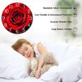 thumbnail image 3 of ZXCXRQFa Floral Flower Rose Red Silent Non Ticking Wooden Clock 10 Inch, Round Wall Clock,Decorative for Living Room, Kitchen, Home,Bathroom, Bedroom, Office or School, 3 of 7