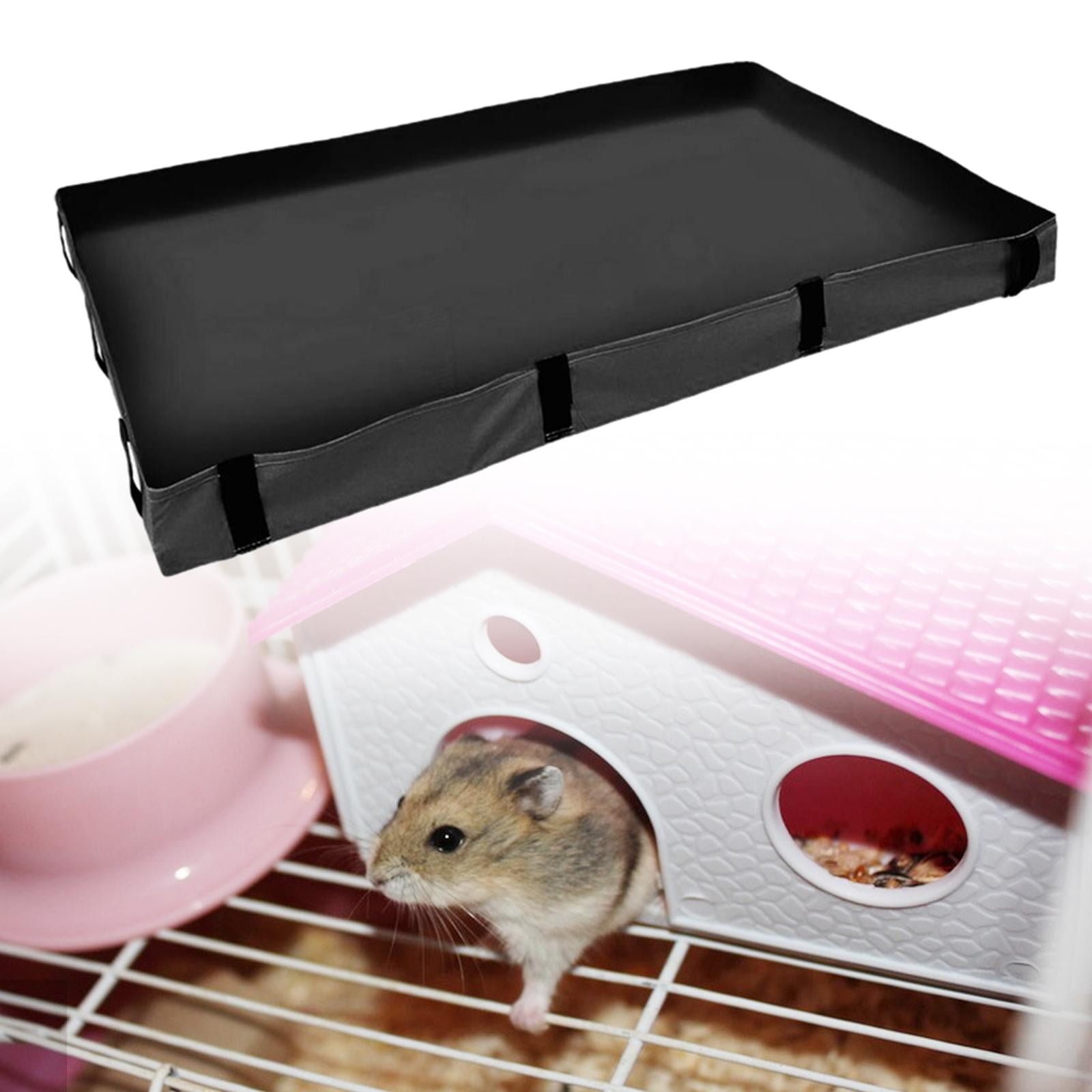 EHJRE Cage Bottom Cover Hamsters Habitat Guinea Pig Cage Bottom Cover Dwarf Bunnies Liners Bedding Washable Supplies Pet Hedgehog Squirrel Puppy Lin Black