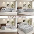 thumbnail image 5 of SEENYOO 130" Cloud Couch, Sectional Couches for Living Room, U-Shaped Modular Sofa with Chaise, 4-Seat Oversized Boneless Couch, No Assembly, Gray, 5 of 10