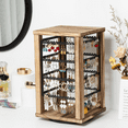 thumbnail image 6 of Sfugno Rotating Earring Stand,4 Tiers Earring Holder Organizer Stand with 192 Earring Tree Holes Rustic Wood Display for Stud Earrings, Hoop Earrings, 6 of 8