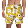 thumbnail image 2 of Picia Lilies Flowers pattern Mens Swim Trunks with Compression Liner Stretch Beach Shorts Quick Dry with Zipper Pockets No-Chafing Board Shorts-X-Large, 2 of 9