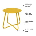 thumbnail image 4 of Grand Patio Outdoor&Indoor Steel Patio Side Table, Weather Resistant Outdoor Small Round End Table for Patio, Yard, Balcony, Garden, Living Room, Bedroom, Yellow, 4 of 9