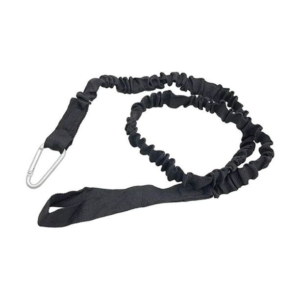 Eigraketly Correa de remo universal con mosquetón Durable y portátil Se adapta a todas las canoas y kayaks Cordón de remo Deportes acuáticos negro