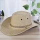 thumbnail image 1 of Sombrero de playa escénico de verano para hombre, sombrero de sol de verano, sombrero de sol para exteriores, sombrero de paja tejido con urdimbre de vaquero, 1 of 6