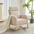 thumbnail image 2 of GloryStar Rocking Chair Nursery, Nursing Rocking Chairs with Foot Rest for Mom Nursery, Rocker Glider Chair with High Backrest for Living Room, Bedroom, 2 of 7