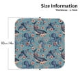 thumbnail image 3 of Disketp Underwater Animals And Flowers Funny Coasters,4 Pcs Leather Coasters With Holder, Perfect Housewarming Hostess Gifts,Protect Furniture From Water Marks Scratch And Damage, 3 of 9
