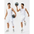 thumbnail image 2 of Men's One-Leg Leggings Basketball Breathable Fitness Training One-Leg Tights_x, 2 of 5