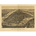 thumbnail image 2 of Harbick, N. 18x15 Gold Ornate Wood Framed with Double Matting Museum Art Print Titled - 1889 NYC Map, 2 of 4