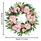 thumbnail image 3 of Guirnalda de rosas artificiales - Rosas rojas, tela de seda y fácil de colgar - Decoración primaveral para puerta de entrada/cuartos de casa, 3 of 4