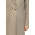 thumbnail image 5 of Simply Couture Women's Notched Lapel Long Sleeve Buttoned Classic Winter Long Coat, 5 of 6
