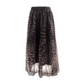 thumbnail image 5 of Skirts for Women Carnival Leopard Print Layered Design Bustier Maxi Elastic Leopard Print Maxi Long Womens Skirt Brown L, 5 of 5