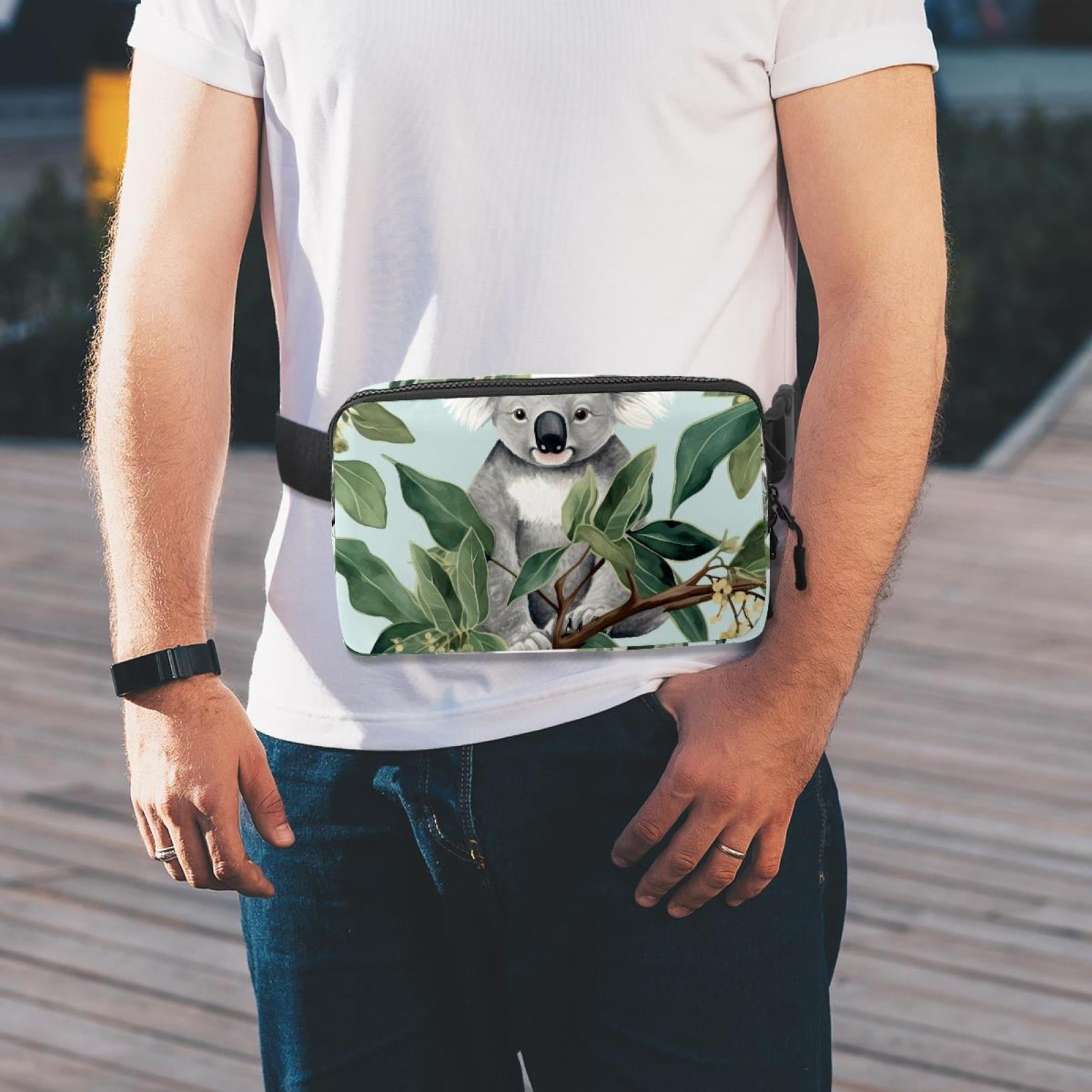 Koala Lightweight Adjustable Running Belt with Extension Strap for Unisex - Fanny Pack Waist Bag for Fitness and Exercise