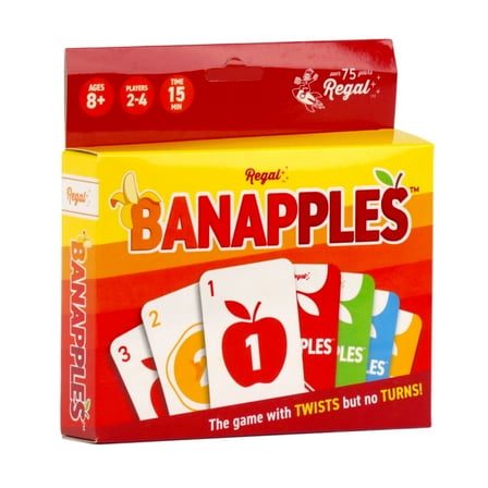 Regal Games Banapples Family Card Game - Strategic Card Game for Parties & Game Nights, 2 to 4 Players, Portable - 40 Count