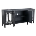 thumbnail image 4 of Trent Home Transitional 4-door Wood and Mirror Sideboard in Charcoal Gray, 4 of 6