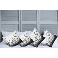 thumbnail image 6 of Ambesonne Nature Throw Pillow Cover 4 Pack, Grass Bush Meadow Spring, 18", Black White, 6 of 6