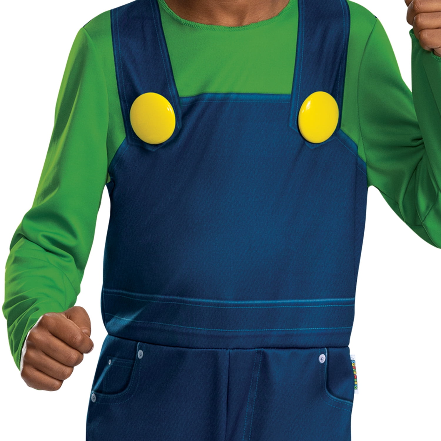 Nintendo Super Mario Bros. Luigi Halloween Costume for Children, Boys Size S (6/7), by Disguise