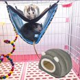 thumbnail image 3 of Casa de invierno para hámster, mascota gris, cama acogedora y cálida adecuada para animales pequeños, cama nido de cobaya, erizo, jerbo, rata, 3 of 5