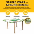 thumbnail image 4 of St. Patrick's Day Table Cloths for 3 Foot Rectangle Tables, Spring Lucky Shamrocks Green Truck Country Patio Waterproof Elastic Fitted Tablecloths, Washable Rectangular Table Cover for Camping, 4 of 8