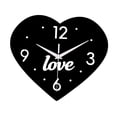 thumbnail image 3 of Reloj de pared con forma de corazón, decoración para el hogar, adorno de pared minimalista, moderno y creativo. Negro, 3 of 8