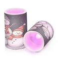 thumbnail image 7 of Yayeee Flameless Candles with Remote Flickering Battery Operated Multi Color Changing, Snowman Family, 7 of 7