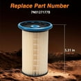 thumbnail image 6 of Diesel Fuel Filter Compatible with Volkswagen Passat 2.0L Diesel Engine Volkswagen TDi 2012-2014 Replace#: 7N0127177B 7N0127177 PU8008, 6 of 9