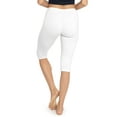thumbnail image 3 of Stretch Is Comfort Women's Oh so Soft PS Knee Length Leggings White 5X, 3 of 6