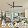 thumbnail image 5 of Matthews Fan Company AK-TB-BK-56 Alessandra 56” Textured Bronze Ceiling Fan with 3 Matte Black Blades, Remote Control, Indoor/Outdoor Wet Rated, 5 of 6