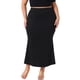 thumbnail image 1 of Falda de mujer de tallas grandes GRACE & GRANDEUR, paquete de faldas de sirena de cintura alta, de punto, casual, ajustada, maxi, 1X, negra, 1 of 1